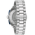 Bracelet pour homme avec boîtier argenté, bracelet en acier inoxydable et fond transparent