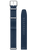 Bracelet de montre pour homme avec bracelet en cuir bleu, fermoir et vue du bracelet