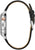 Montre homme de profil avec bracelet en cuir noir et boîtier argenté