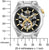 Bulova Automatikuhr mit schwarzem Zifferblatt, goldenen Markierungen und Open-Heart-Werk