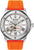 Montre Bulova Marine Star pour homme avec bracelet en silicone orange et cadran blanc
