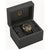 Bulova Herrenchronograph in schwarzer Box mit schwarzem Armband und Chronograph-Ziffernblatt