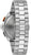 Bulova Herrenuhr, Seitenansicht mit silberfarbenem Gehäuse und Metallband