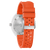 Montre Bulova pour homme avec bracelet perforé orange et couronne visible