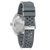 Bulova Herrenuhr mit grauem perforiertem Armband und silberfarbenem Gehäuse