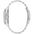 Herrenarmbanduhr, seitliche Ansicht mit Edelstahlgehäuse und -armband