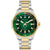 Bulova Marine Star Herrenarmbanduhr mit grünem Zifferblatt, goldenen Akzenten, Edelstahlband