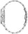 Vue du boîtier de la montre Bulova pour femme avec bracelet en acier inoxydable et couronne sur le côté