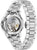 Fond de montre automatique Bulova pour femme avec mouvement apparent et bracelet en acier inoxydable