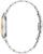 Montre pour femme avec bracelet en acier inoxydable argenté et boîtier métallique latéral