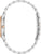 Damenuhrgehäuse seitlich mit Krone und zweifarbigem Gliederarmband