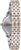 Fond de montre Bulova pour femme : bracelet bicolore en acier inoxydable, boîtier rond