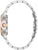 Montre pour femme de profil avec bracelet en acier inoxydable argenté et couronne or rose