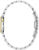 Seitenansicht einer zweifarbigen Armbanduhr mit gold-silbernem Metallgliederband und Gehäuse
