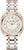 Montre Bulova pour femme : cadran en nacre, lunette couleur or rose, 3 index diamants
