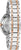 Montre Bulova pour femme avec bracelet en acier inoxydable et boîtier latéral, accents bicolores