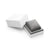 Uhrenverpackung mit grauem Etui, Uhrenschachtel und Kissen