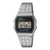 Casio A159WE-1EF Digitaluhr mit silbernem Edelstahlband und Display mit Alarm/Chrono