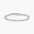 Bracelet gourmette argenté avec fermoir mousqueton et intercalaire orné