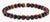 Bracelet en perles d'œil de tigre avec des perles rondes noires, rouges et marron