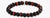 Bracelet pour homme avec perles noires et brun-rouge, perle métallique ronde