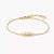 Bracelet femme doré avec pierres de zircon et fermoir