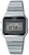Montre Casio avec bracelet en métal argenté, écran LCD noir et affichage numérique