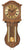 Horloge murale marron en bois avec cadran romain, balancier et entraînement par chaîne