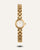 Mockberg Antique Watch Damenarmbanduhr, goldfarben, römische Ziffern, Mineralglas
