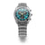 Montre Citizen Super Titanium pour homme avec cadran vert, sous-cadrans chronosub et bracelet en métal.