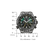 Montre homme avec cadran vert, accents jaunes et index noirs