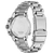 Herrenuhr-Rückseite mit Edelstahlarmband und Gehäusebeschriftung