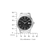 Herrenarmbanduhr mit Edelstahlgehäuse und -armband, schwarzes Ziffernblatt, Datumfenster