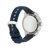 Citizen montre homme vue arrière avec bracelet en nylon bleu et fond en acier inoxydable