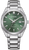 Montre Citizen Eco-Drive pour homme avec cadran vert mousse et bracelet en acier inoxydable argenté