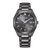 Montre homme avec cadran anthracite, bracelet métallique, aiguilles et date à 7 heures