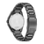 Fond de boîtier de montre pour homme avec fond argenté, bracelet en acier inoxydable, impressions sur le boîtier
