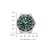 Montre sportive pour homme avec cadran vert, bracelet et lunette en acier inoxydable avec marqueurs