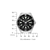 Bracelet de montre pour homme avec cadran noir, échelle de plongée et boîtier en acier inoxydable