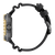 Bracelet de montre pour homme en silicone noir avec fermoir, vue de côté