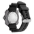 Bracelet de montre pour homme avec bracelet en silicone noir ; fond du boîtier imprimé