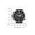 Montre homme avec cadran noir, index luminescents et bracelet noir