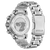 Herrenarmbanduhr Rückseite mit Gravur, silbernes Edelstahlarmband und Bandgliedern