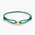 Bracelet textile vert avec fermoir Connect doré