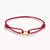 Bracelet textile rouge avec fermoir Connect doré et cordon torsadé