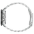 Bracelet pour homme : bracelet en métal argenté à maillons avec fermoir à ardillon