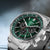 Citizen Chronograph-Uhr mit grünem Zifferblatt, Zählern und Edelstahlgehäuse