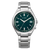 Citizen Armbanduhr mit Metallarmband und grünem Zifferblatt