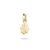 Pendentif breloque trèfle porte-bonheur en plaqué or 18 carats, avec bélière