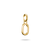 Pendentif breloque doré lettre O avec passant pour l'accrocher